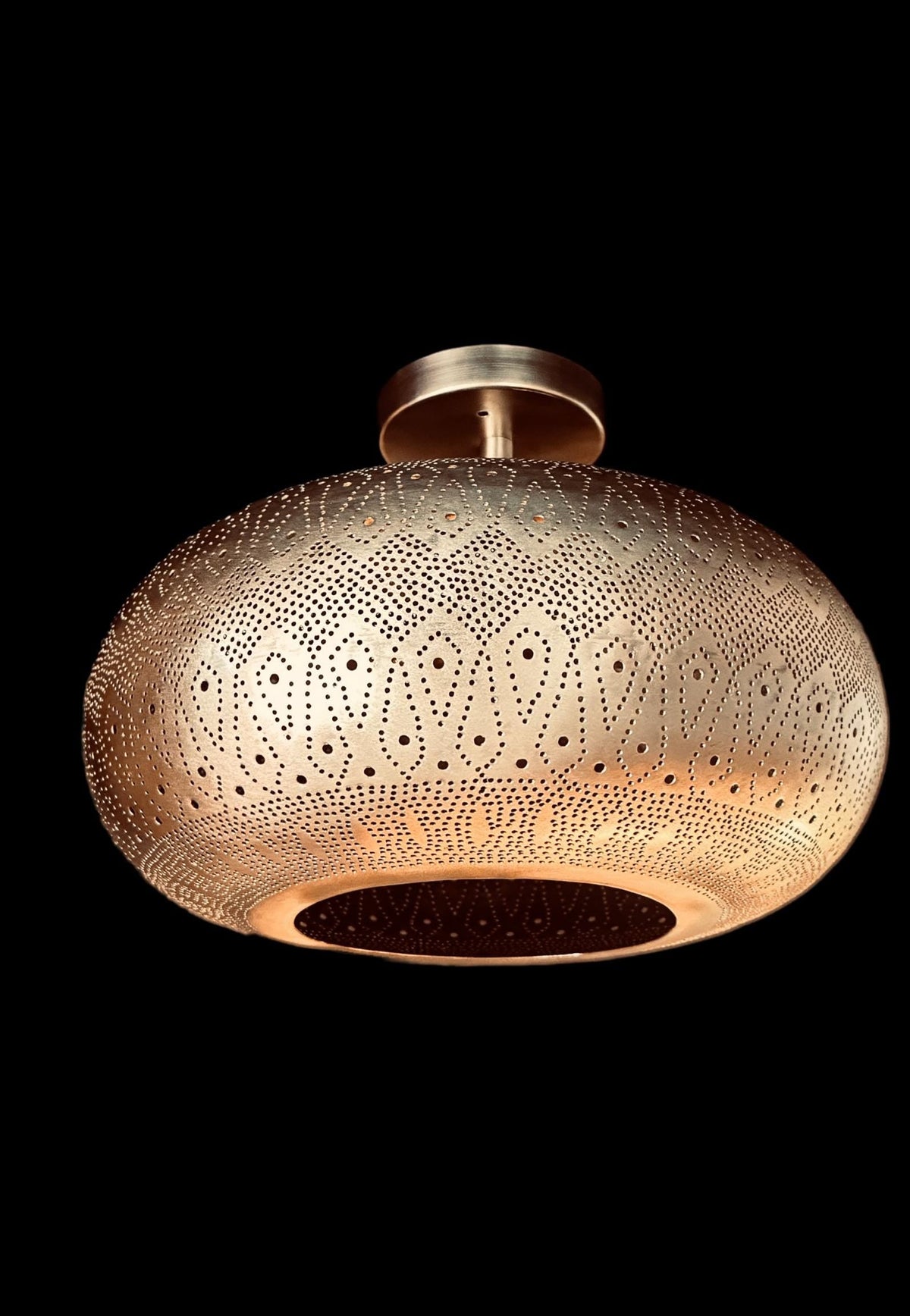 Ceiling Flush Mount, Semi flush Mount, Moroccan Brass Pendant Lamp, Ceiling Light, Copper Light