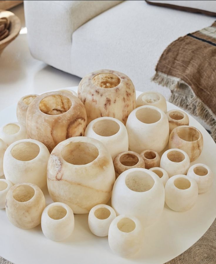 Alabaster Candle Holders