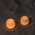 Set Of 2 White Alabaster Tealight Candle Holders, - ArabesqGifts | Handcrafted Moroccan Brass Lamps & Alabaster Decor
