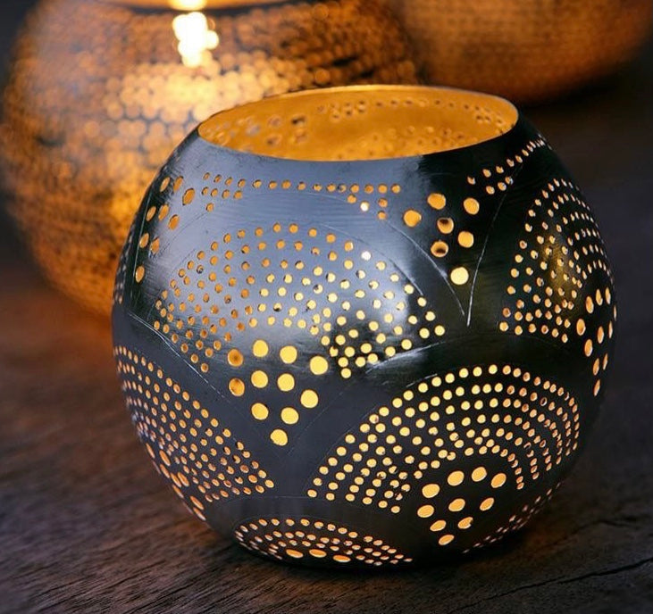 Set of 2 Brass Pendant Candle Holder, Tea Light Candle Holder, Moroccan Candle Holder, Egyptian Candle Holder,Moroccan Lantern ,