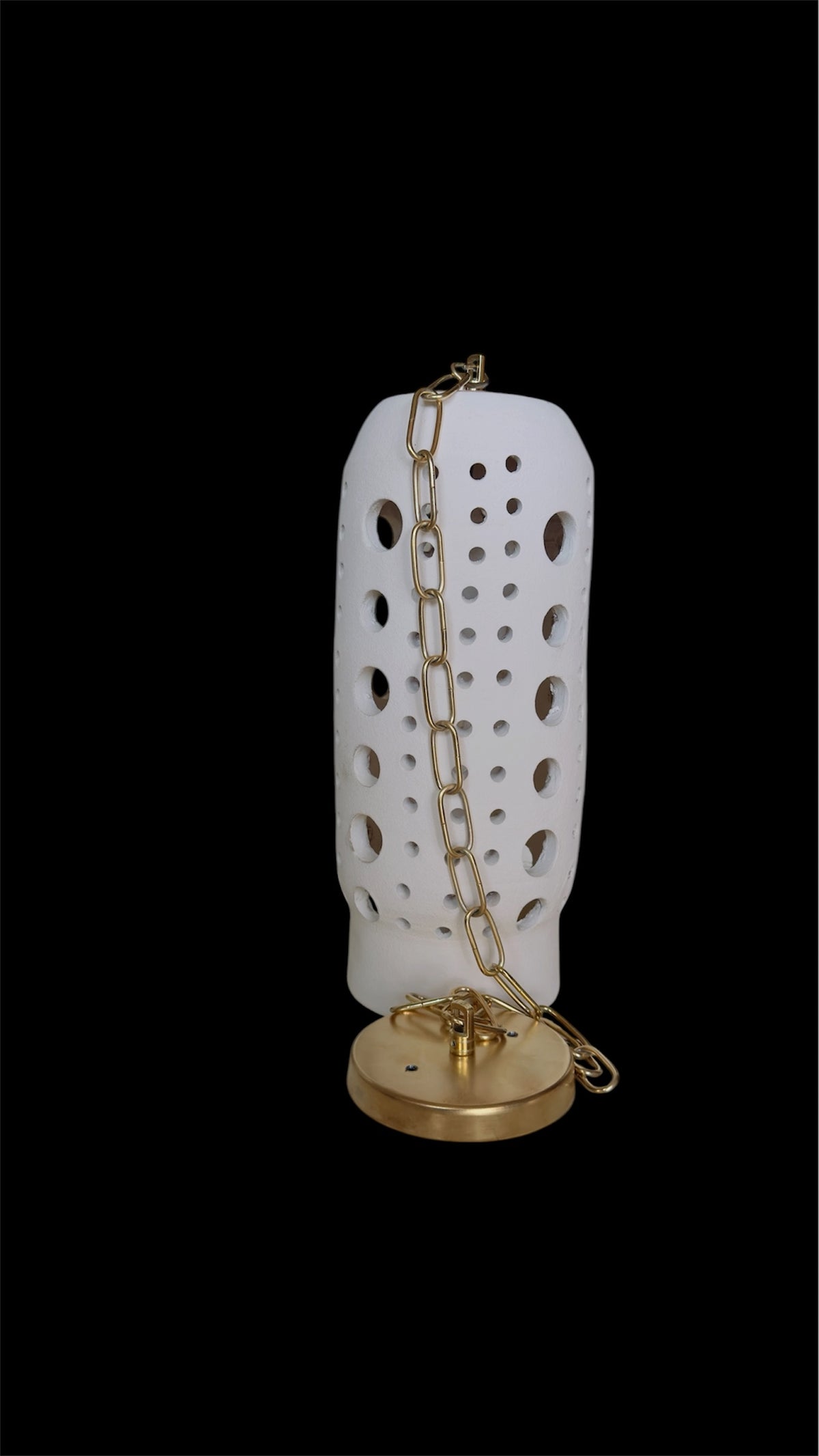 Handmade Weatherproof Ceramic Clay Pendant Light (40x17 cm) – Indoor & Outdoor