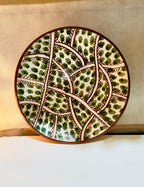 Handcrafted Ceramic Plates with Botanical Pattern