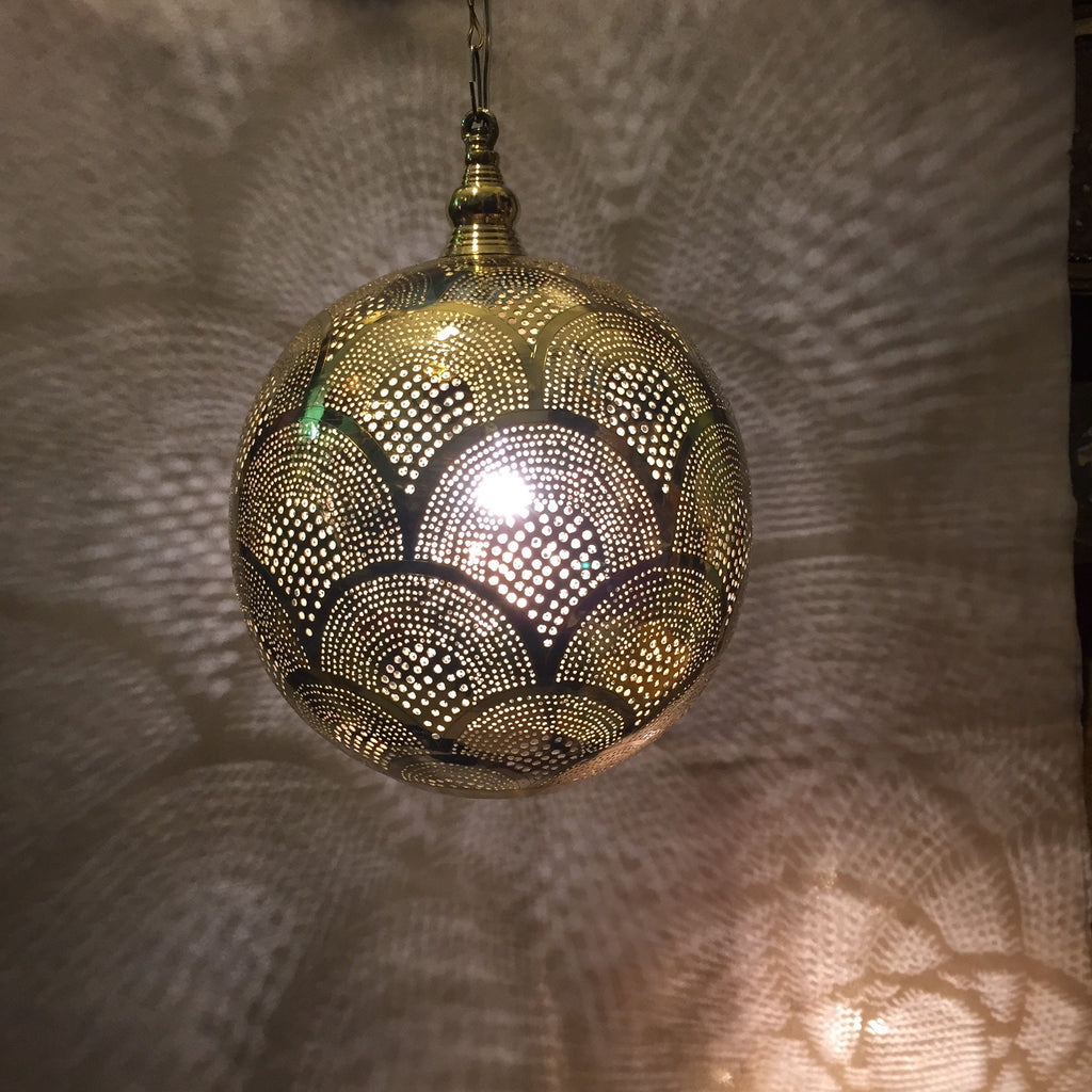 Moroccan Brass Lamp Pendant Lamp Hanging Lamp . Ceiling Brass Lights , Available Colors,Antique Brass , Matt Gold, Silver