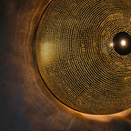 Handcrafted Moroccan Ceiling Lights, Flush Mount Gold Color Semi Flush Mount, Copper Light Sun Rise