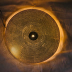 Handcrafted Moroccan Ceiling Lights, Flush Mount Gold Color Semi Flush Mount, Copper Light Sun Rise