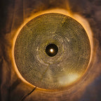 Handcrafted Moroccan Ceiling Lights, Flush Mount Gold Color Semi Flush Mount, Copper Light Sun Rise
