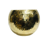 Handmade Brass Hammered Gold Plant Pots