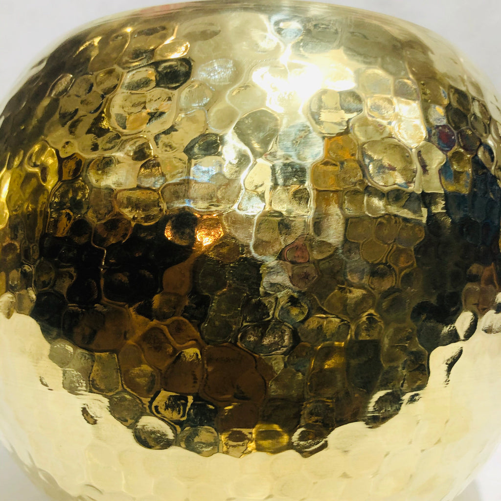 Handmade Brass Hammered Gold Plant Pots