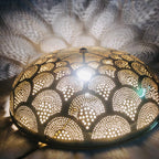Handcrafted Moroccan Flush Mount Brass Ceiling Lights Pendant Light , Semi Flush Mount , Gold Color