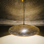 Brass ceiling lamp, 40cm or 50cm moroccan ceiling lamp, moroccan lamp, pendant brass lamp Oval Shape. UFO shape