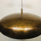 Handcrafted Moroccan Ceiling Lights Pendant Lamp Fixture Hanging lamp Aged Bronze Color Plated Oval Shape 22 inches