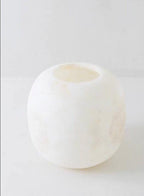 ALABASTER Handcrafted CANDLE HOLDER White Alabaster Candle Holder. Tea Light Candle Holder. Egyptian Alabaster Natural Stone