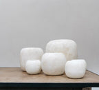 ALABASTER Handcrafted CANDLE HOLDER White Alabaster Candle Holder. Tea Light Candle Holder. Egyptian Alabaster Natural Stone