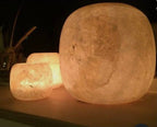 ALABASTER Handcrafted CANDLE HOLDER White Alabaster Candle Holder. Tea Light Candle Holder. Egyptian Alabaster Natural Stone
