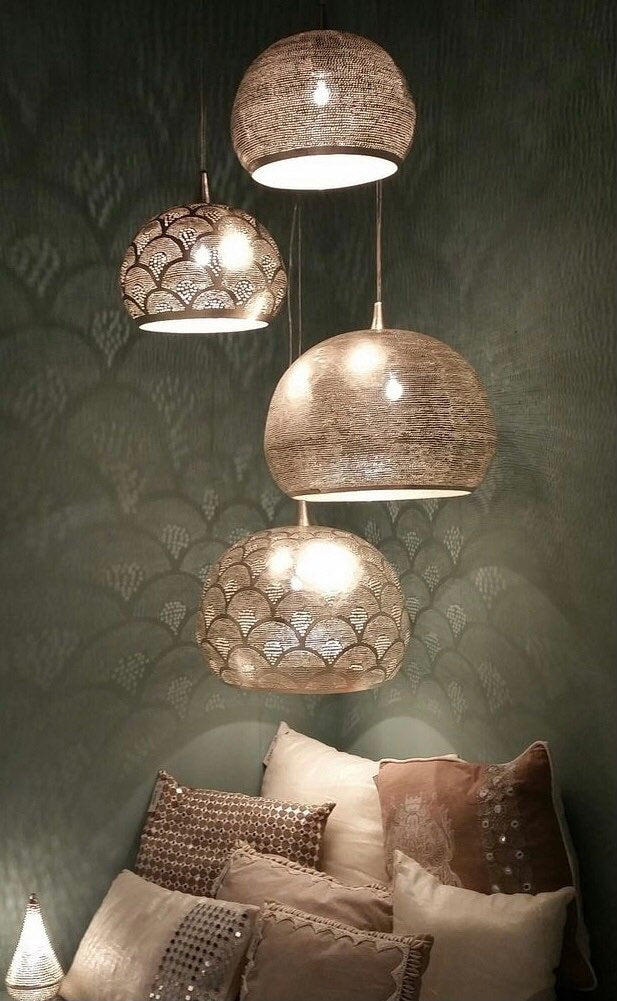 Moroccan Pendant Lamp Hanging Lamp , Brass Ceiling Lamps ,Copper Lampshade ,Bohemian Home Decor ,Brass Modern Lighting