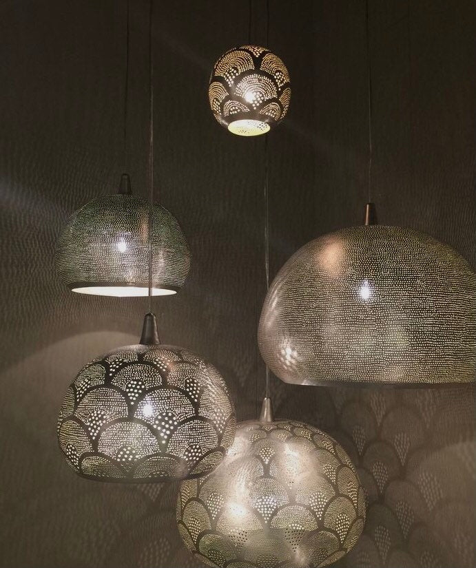 Moroccan Pendant Lamp Hanging Lamp , Brass Ceiling Lamps ,Copper Lampshade ,Bohemian Home Decor ,Brass Modern Lighting