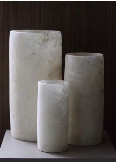 ALABASTER Handcrafted CANDLE HOLDER White Alabaster Candle Holder. Tea Light Candle Holder. Egyptian Arabic Alabaster