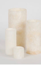 ALABASTER Handcrafted CANDLE HOLDER White Alabaster Candle Holder. Tea Light Candle Holder. Egyptian Arabic Alabaster