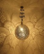 Moroccan Brass Lamp Pendant Lamp Hanging Lamp . Ceiling Brass Lights , Available Colors,Antique Brass , Matt Gold, Silver
