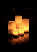 ALABASTER Handcrafted CANDLE HOLDER White Alabaster Candle Holder. Tea Light Candle Holder. Egyptian Arabic Alabaster