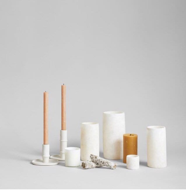 ALABASTER Handcrafted CANDLE HOLDER White Alabaster Candle Holder. Tea Light Candle Holder. Egyptian Arabic Alabaster