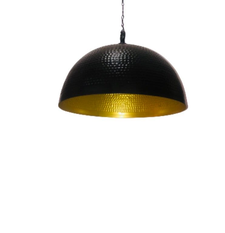 Hammered Metal Dome Pendant Light Light Fixture Ceiling Lights Moroccan Pendant Lamp Egyptian Pendant Lamp Black outside &