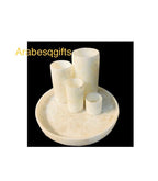 Egyptian White Alabaster Trays, ALABASTER ROUND TRAY, natural one piece of stone, Serving Trays