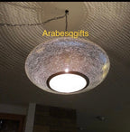 Brass ceiling lamp, 40cm or 50cm moroccan ceiling lamp, moroccan lamp, pendant brass lamp Oval Shape. UFO shape