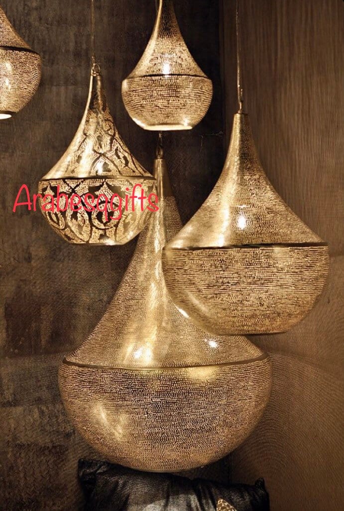Moroccan Pendant Lamp Hanging Lamp , Brass Ceiling Lamps ,Copper Lampshade ,Bohemian Home Decor ,Brass Modern Lighting