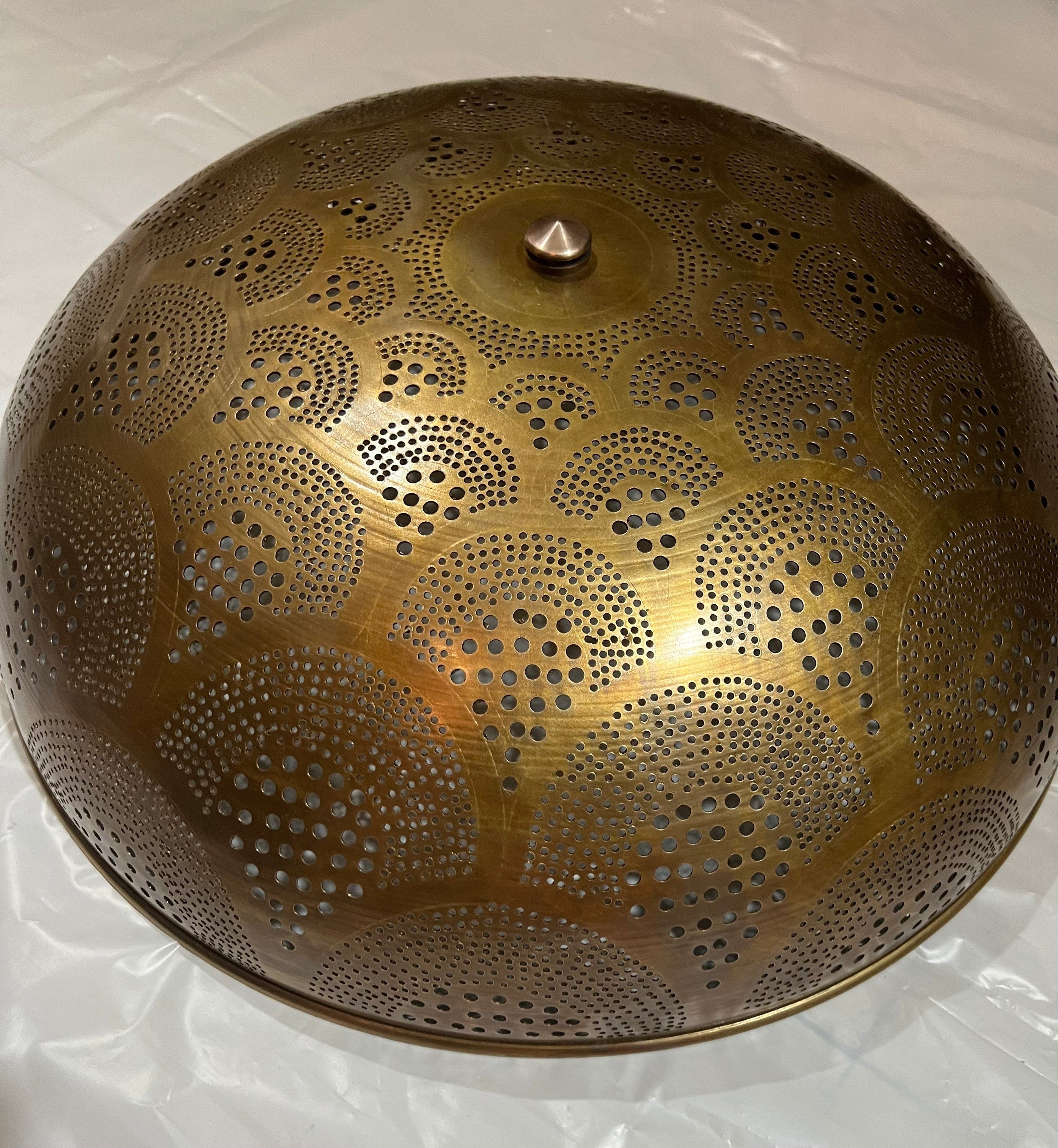 Handcrafted Moroccan Ceiling Lights, Flush Mount . aged Bronze Color Wall Lamp