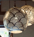 Moroccan Brass Lamp Pendant Lamp Hanging Lamp . Ceiling Brass Lights , Available Colors,Antique Brass , Matt Gold, Silver