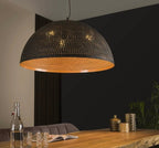 Set Of 2 Handmade Pendant Lamps. Ceiling lamp. Moroccan Chandelier.Kitchen Island Lighting. Black outs & Gold Color Inside