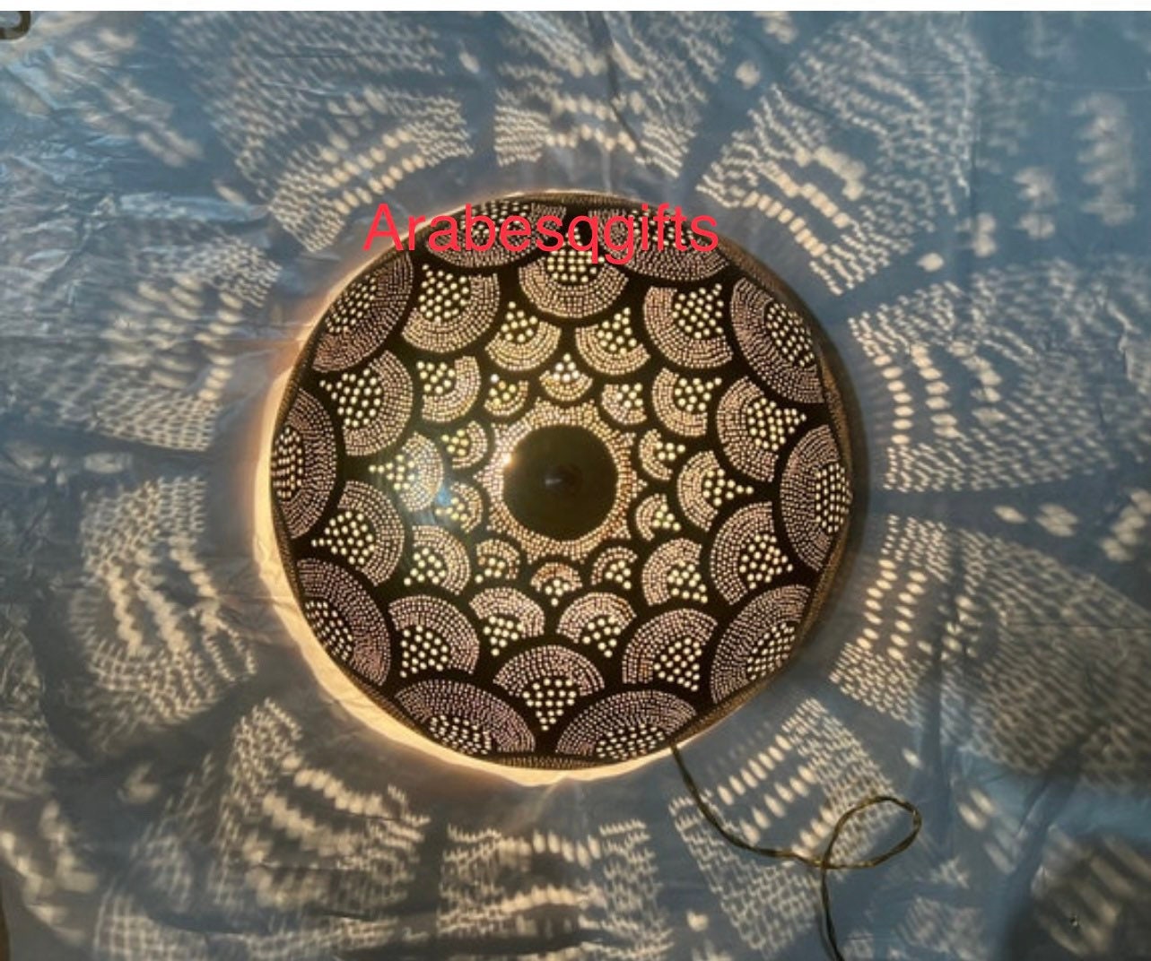 Handcrafted Moroccan Ceiling Lights, Flush Mount . aged Bronze Color Wall Lamp