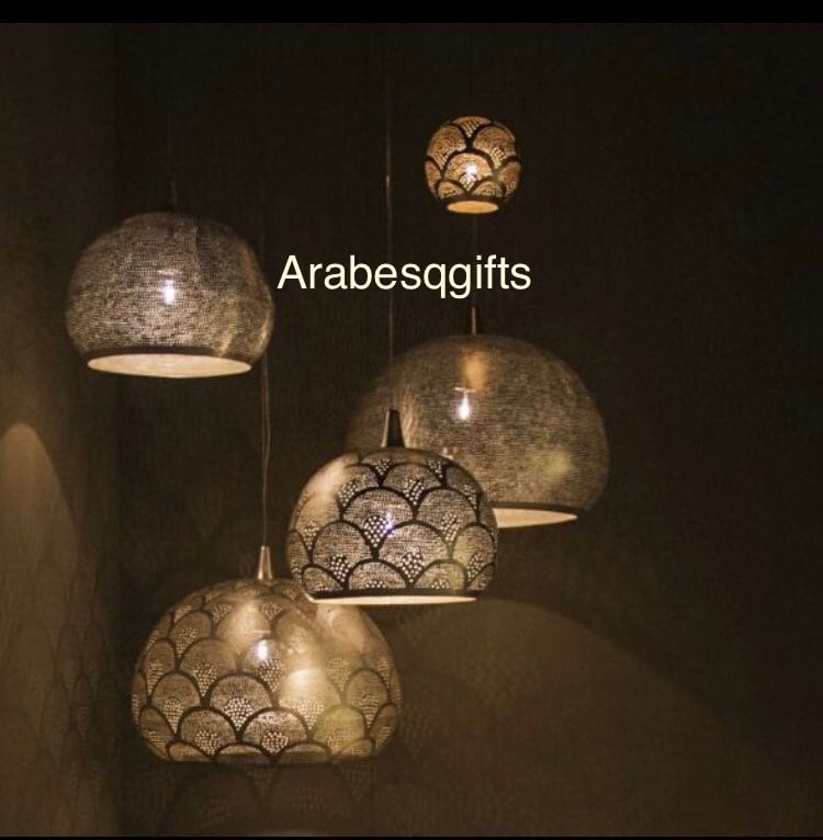 Moroccan Pendant Lamp Hanging Lamp , Brass Ceiling Lamps ,Copper Lampshade ,Bohemian Home Decor ,Brass Modern Lighting
