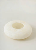 Egyptian White Alabaster, ALABASTER Handcrafted CANDLE HOLDER . Tea Light Candle Holder. Natural white stone. Ball shape