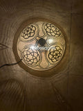 Handcrafted Moroccan Ceiling Lights, Flush Mount , Wall Lights, Aged Bronze , 16.1” 2 light bulbs
