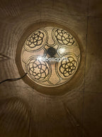 Handcrafted Moroccan Ceiling Lights, Flush Mount , Wall Lights, Aged Bronze , 16.1” 2 light bulbs
