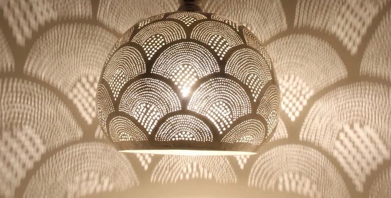 Moroccan Pendant Lamp Hanging Lamp , Brass Ceiling Lamps ,Copper Lampshade ,Bohemian Home Decor ,Brass Modern Lighting