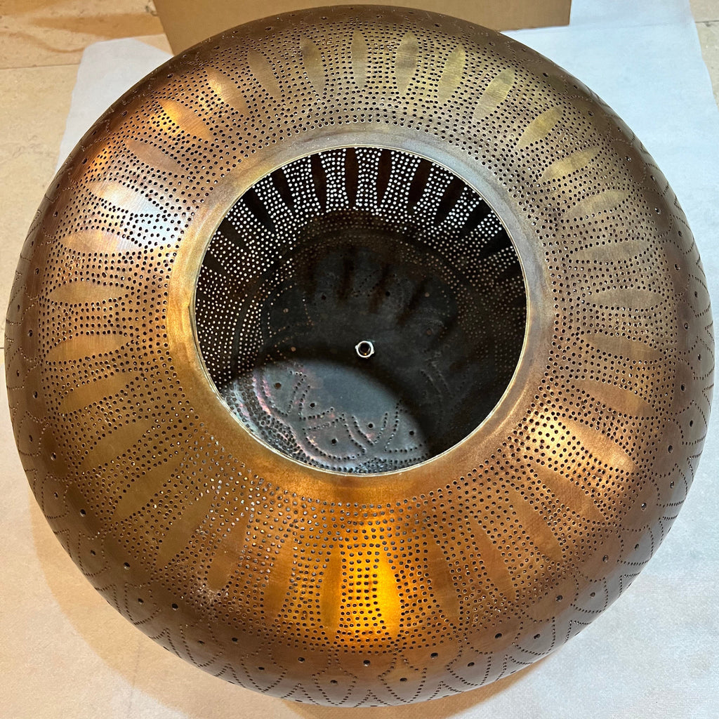 Moroccan Brass ceiling lamp, Moroccan ceiling lamp, moroccan lamp, Pendant Brass lamp . Light Fixtures Aged Bronze