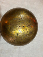 Handcrafted Moroccan Ceiling Lights, Flush Mount , Wall Lights, Aged Bronze , 16.1” 2 light bulbs
