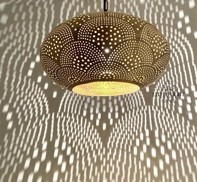 Modern Moroccan Chandelier Pendant Lamp. Brass Ceiling Lights. Ceiling Fixture. . Egyptian lamps . Fan Pattern. Brass pendant