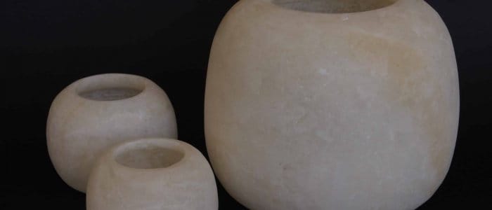 XLarge 20cm Egyptian White Alabaster, ALABASTER Handcrafted CANDLE HOLDER . Tea Light Candle Holder.Natural white stone.Ball