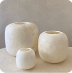 XLarge 20cm Egyptian White Alabaster, ALABASTER Handcrafted CANDLE HOLDER . Tea Light Candle Holder.Natural white stone.Ball