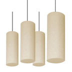 Cylinder9.8” White Alabaster Pendant Lamp, Hanging Lamp, Ceiling Light, Natural Stone