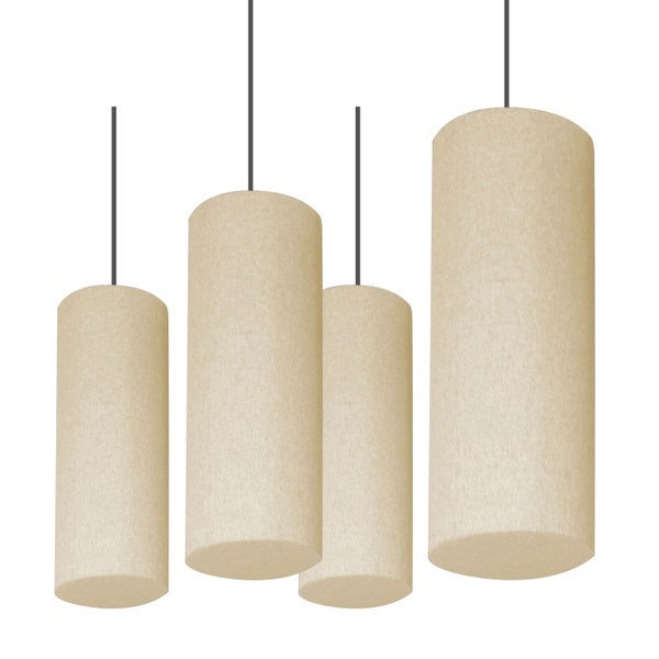 Cylinder9.8” White Alabaster Pendant Lamp, Hanging Lamp, Ceiling Light, Natural Stone