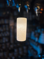 Cylinder9.8” White Alabaster Pendant Lamp, Hanging Lamp, Ceiling Light, Natural Stone