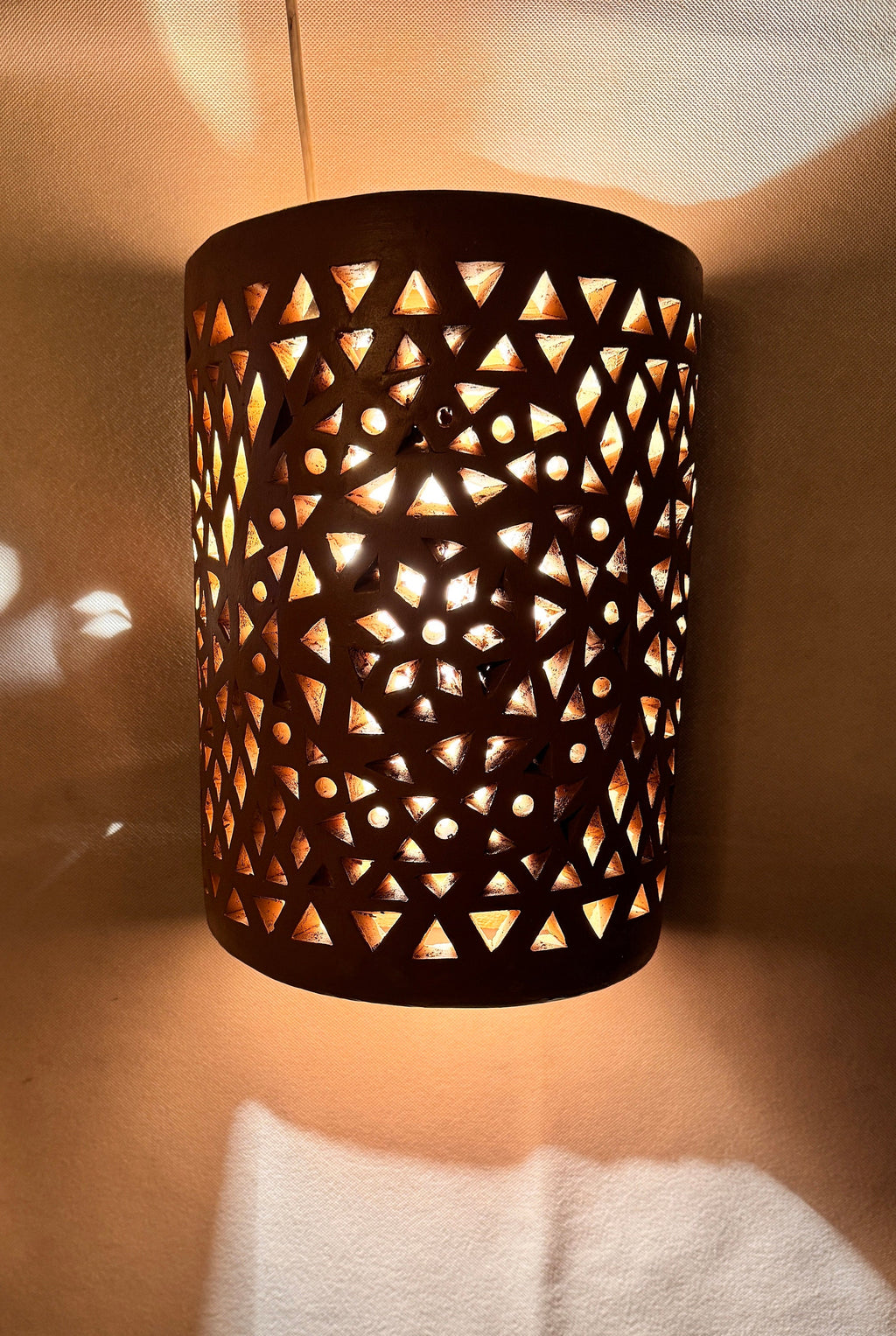 Clay Wall Light , Clay Sconces, Wall Lamp , Handmade Clay Terra Cotta Wall Lights