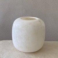 White Alabaster Stone Candle Holder, Egyptian Alabaster, Tea Light Candle Holder, Natural Stone