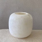 White Alabaster Stone Candle Holder, Egyptian Alabaster, Tea Light Candle Holder, Natural Stone