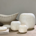 White Alabaster Stone Candle Holder, Egyptian Alabaster, Tea Light Candle Holder, Natural Stone